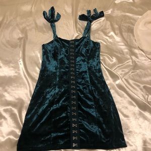 F21 velvet mini dress